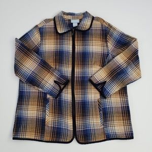 Liz & Me Jacket Waffle Weave Cotton Plus Size 1X